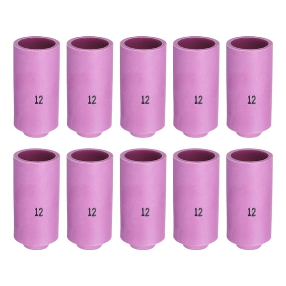Uxcell 10pcs Nozzles Ceramic Shield Cup 12# 10N44 Welding Torch Tip for TIG Welding Torch WP-17/18/26 Series