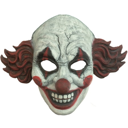 Caretas Rev S.A. De C.V Vintage Red Clown Mask Halloween Costume Accessory for Adults,