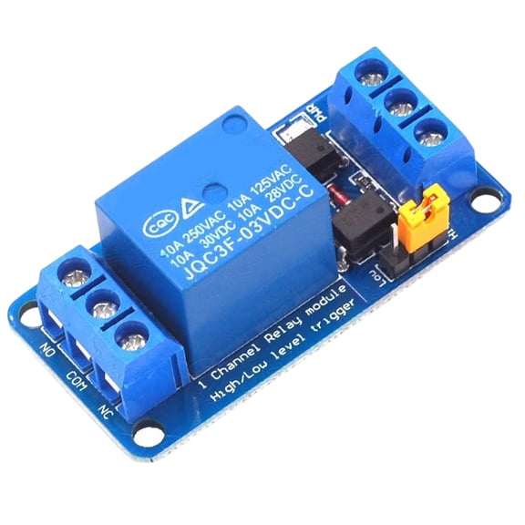 Single Channel Relays Module High Low Levels Triggering Optocoupler Isolation 3.3V5V12V24V Jumper Optional Fails Safe Design