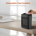 thumbnail image 4 of Mainstays 1500W Ceramic Fan-Force Electric Space Heater, Black, 4 of 6
