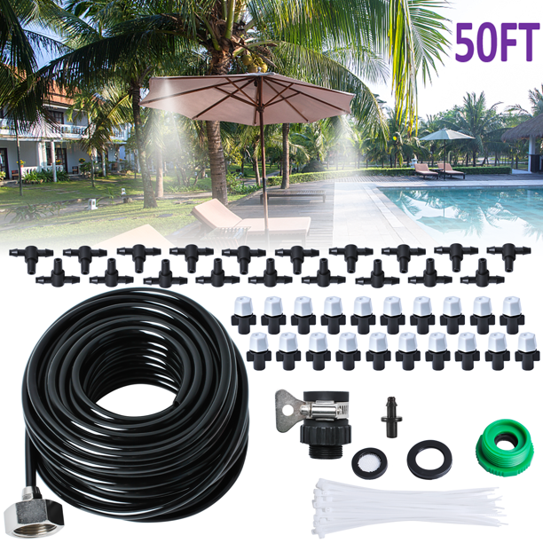 Wadoy Outdoor Misting Cooling System for Garden & Patio, 50FT Water