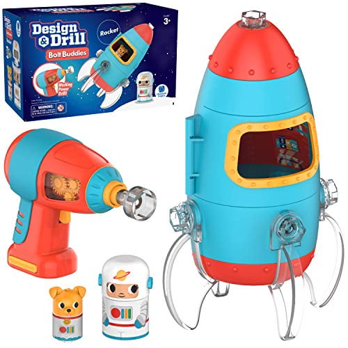 Educational Insights Design & Drill Bolt Buddies Rocket Play Set