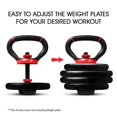 thumbnail image 2 of Convertidor de manija para kettlebell Yes4All con agarre ajustable, 2 of 6