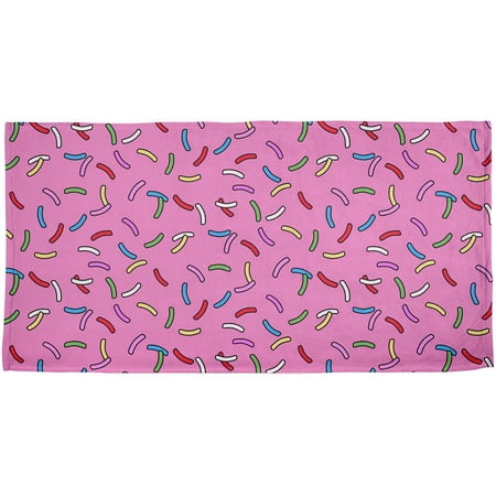 Rainbow Sprinkles All Over Bath Towel