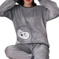 thumbnail image 1 of Conjunto de pijama de manga larga con estampado de Panda para mujer, ropa de dormir cálida, suave, Coral, para Otoño e Invierno, 1 of 4