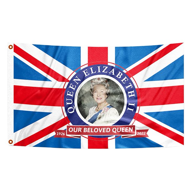 Platinum Jubilee Decorative Flags 90x150cm Union Jack Queen Elizabeth
