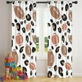 thumbnail image 5 of Blackout Kids Curtains,White Footballs with Leopard Spots Pattern Childrens Insulated Curtains Set Of 2,Bedroom Essentials,Toddler Room Decor 42"x84", 5 of 5