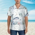 thumbnail image 4 of Haiem Sea Animals Printed Hawaiian Shirt for Men - Men’s Casual Beach Summer Shirts - Stretch Fabric with Modern Fit-X-Large, 4 of 9