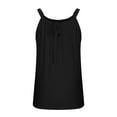 thumbnail image 5 of Jewelreauty Halter Tops for Women Sleeveless High Neck Pleated Off Shoulder Tees Casual Solid Summer Blouses (L, Black), 5 of 9