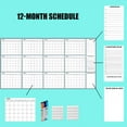 thumbnail image 3 of Large Dry Erase Calendar for Wall, Yearly Wall Calendar Dry Erase, 12-Month Undated Blank Calendar Planner, Reusable Laminated Task Organizer with Note for Office, Home, 3 of 7