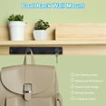 thumbnail image 3 of Unique Bargains Coat Rack Wall Mount, 2 Pcs 11" Metal Round Wall Hooks Rail with 4 Hooks, Black, 3 of 5