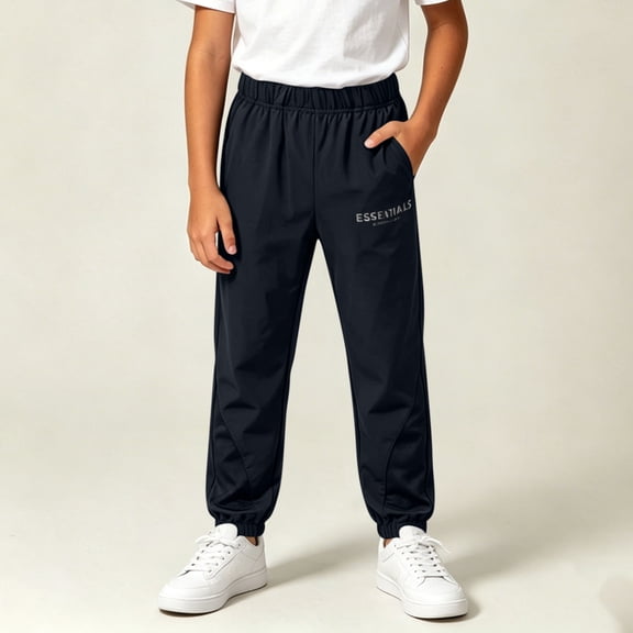 VEKDONE Boys Athletic Joggers Lightweight Pull-On Baggy Track Pants Breathable Relaxed Fit Sports Running Everyday Casual Bottoms with Pockets
