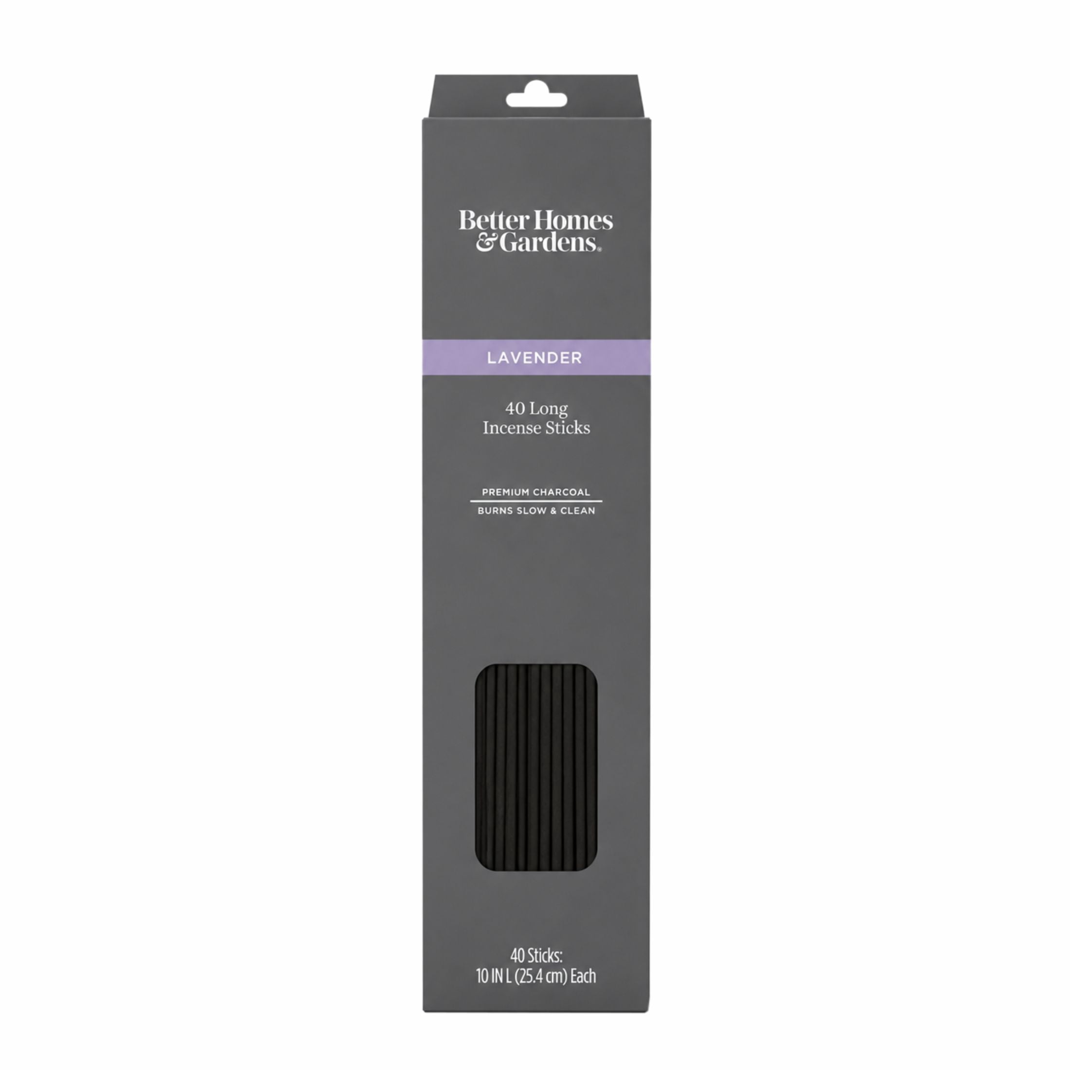 (3 pack) Better Homes & Gardens 10” Premium Charcoal Incense Sticks, Lavender, 40 Pack
