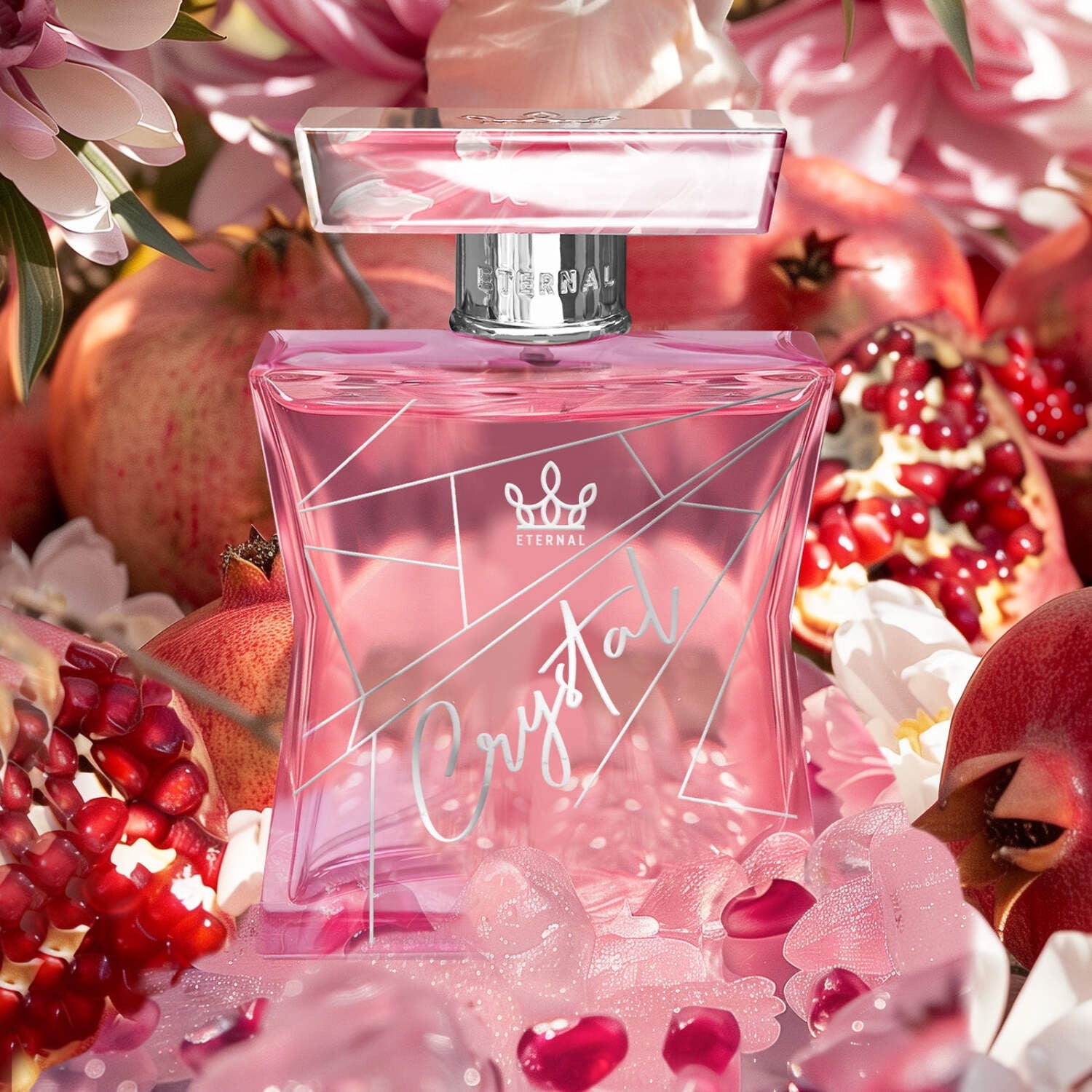 Eternal Fragrance CRYSTAL, Fresh Fruity Floral Eau de Parfum, Inspired by Bright Crystal Perfume for Women, 3.4 oz (100ml) Spray
