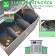 thumbnail image 4 of Chicken Coop, 58" Wooden Chicken Coop with 2 Sides Large Nesting Boxes for 4-6 Chickens, Poultry Hutch Rabbit Cage with No-Slip Ramp & Pull-Out Tray for Outdoor Farm Yard, 4 of 10