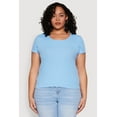 thumbnail image 2 of Womens Plus Size Ribbed Lace Detail Lettuce Edge Top, 2 of 5