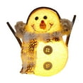 thumbnail image 2 of Christmas Luminous Snowman Ornaments, Plaid Striped Scarf Decorations, Holiday Xmas Gifts for Children, Snowman Christmas Tree Décor, Winter Holiday Gifts, 2 of 6
