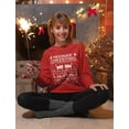 thumbnail image 2 of Meeowee Cat Sweatshirt Women Teen Girls Snowflake Ugly Christmas Sweater Style XX-Large Red, 2 of 5