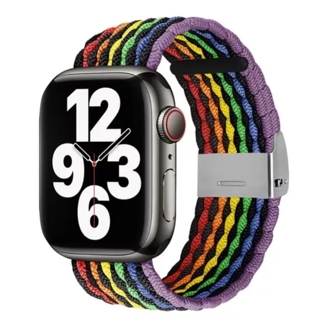 Correa Nylon Trenzado + Hebilla Unisex M / L 42-44-45-49 mm Para Apple Watch Compatible Con Todas Las Series