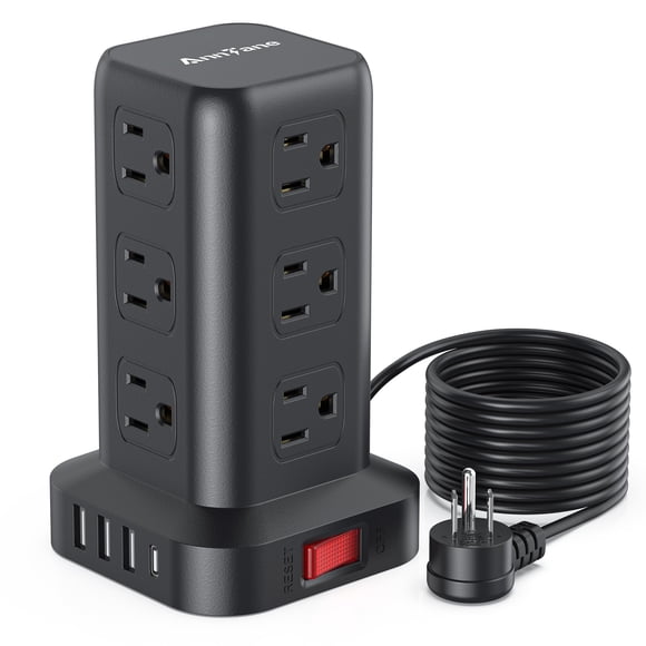 Protector contra sobretensiones Power Strip Anntane Protector contra sobretensiones, cable de 10 pies