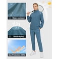 thumbnail image 3 of Womens UPF 54+ Tracksuit, Water Resistant Reflective for Hiking Running Blue/Light Blue XL, 3 of 8