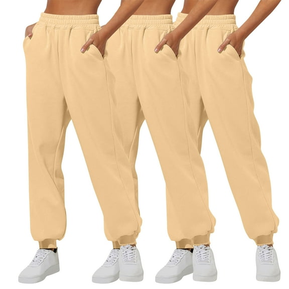 POROPL 3 Pack Sweatpants for Women Joggers Hiking Athletic Comfy Pants Size S-XXL