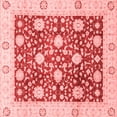 thumbnail image 1 of Ahgly Company Machine Washable Indoor Square Oriental Red Traditional Area Rugs, 6' Square, 1 of 4