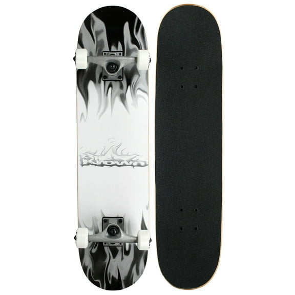 Krown Skateboard Rookie Grey/White Flame Complete