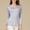 Light Gray, variant on Women's Silk Double Knitted Pullover Soft Comfortable Casual T-Shirt Elegant Blouse Stylish Top