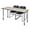 Maple / Grey / Black, variant on Regency Kee 48 x 30 in. Adjustable Classroom Table- Mahogany & 2 Zeng Stack Chairs- Black & Grey Base