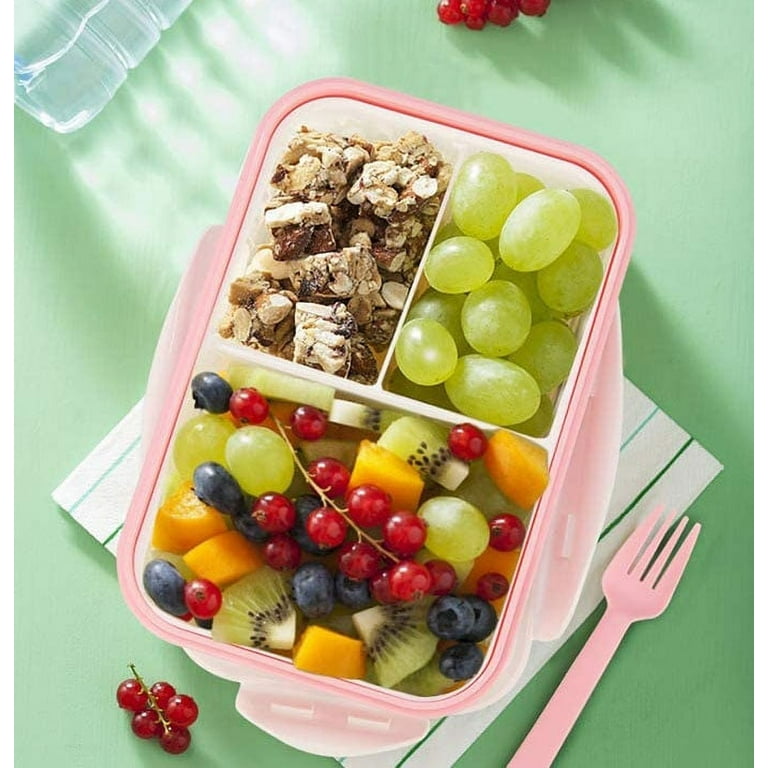 Lunch Box,Lunch Containers for Adults Kids Toddler,1.3L-4 Compartment Bento  Box,Microwave/Dishwasher/