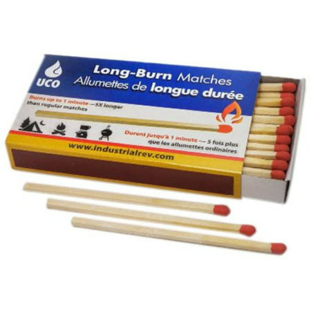 Long Burn 3.75 Inch Safety Matches for Fireplaces, BBQ and Lanterns - Box of 50, Burns up to 1 minute, 5X longer than regular matches By