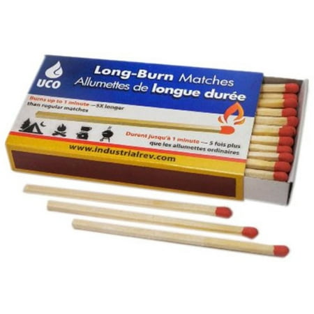 Wooden Matches For Sale Long Burn 3.75 Inch Safety Matches for Fireplaces, BBQ and Lanterns - Box of 50, Burns up to 1 minute, 5X longer than regular matches By UCO ()