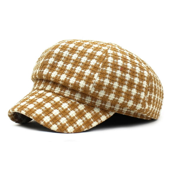 SikaFu New Women's Octopus Hat Autumn And Winter Thick Model Host Retro Laper Breds Hat Duck Tongue Hat