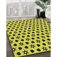 thumbnail image 3 of Ahgly Company Machine Washable Indoor Rectangle Transitional Canary Yellow Area Rugs, 2' x 5', 3 of 7