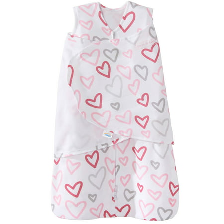 Halo 100% Cotton Baby Sleepsack Swaddle Wearable Blanket, Modern Pink Hearts,