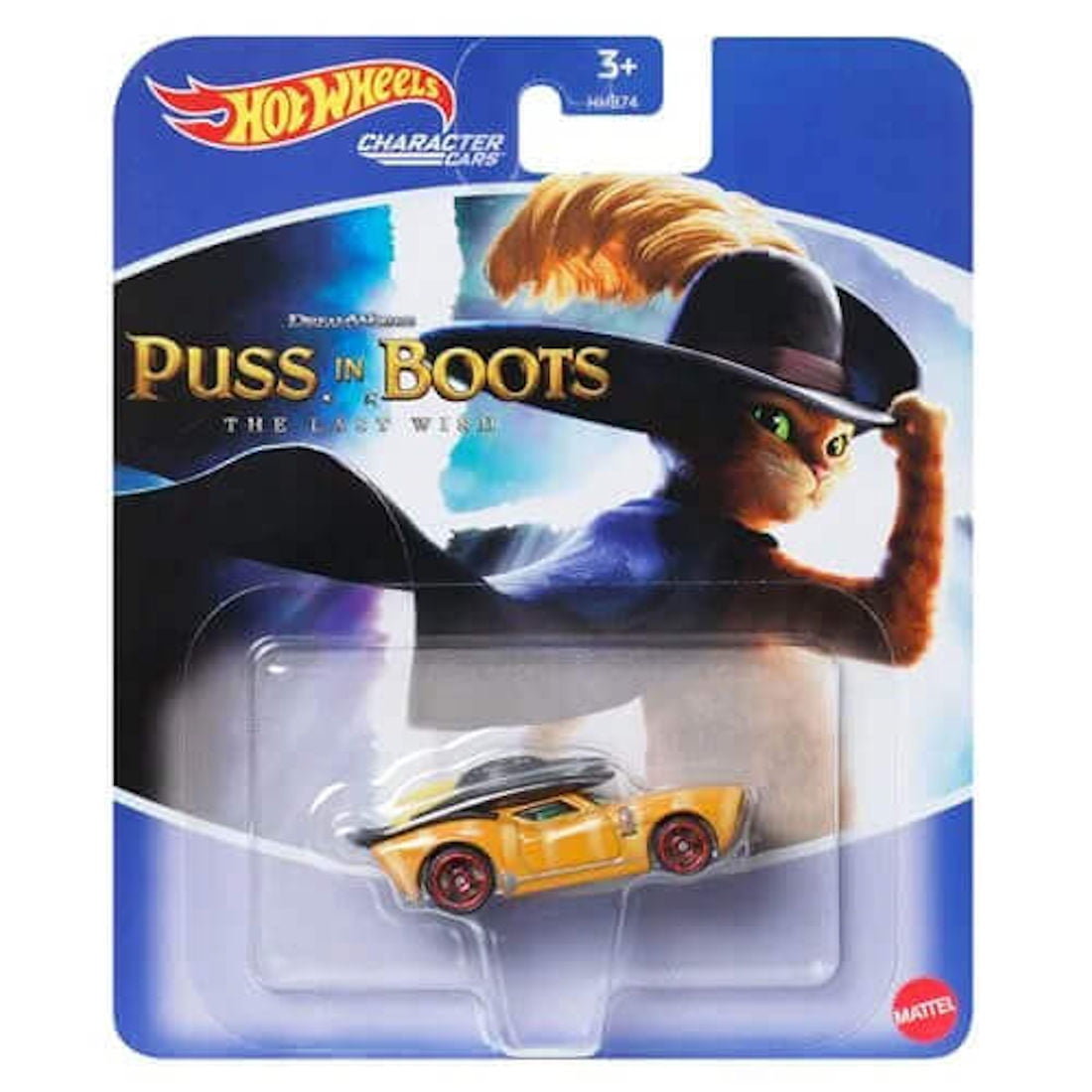 Hot Wheels DreamWorks Character Cars Collection Set, 5-Pack, Dragons, Puss in Boots, Kung Fu Panda, Shrek HHB74-956M