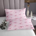 thumbnail image 3 of Erosebridal Ensembles de Courtepointe Nœud Girly pour Lit Simple, Ensemble de Lit Imprimé Cœur d'Amour, Décor Rêveur, 2 Pcs, 3 of 5