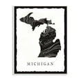 thumbnail image 2 of The Stupell Home Decor Collection Black and Grey Marbled Paper Michigan State Silhouette Oversized Wall Plaque Art, 12.5 x 0.5 x 18.5, 2 of 4