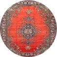 thumbnail image 1 of Ahgly Company Machine Washable Indoor Round Traditional Dark Almond Brown Area Rugs, 3' Round, 1 of 7
