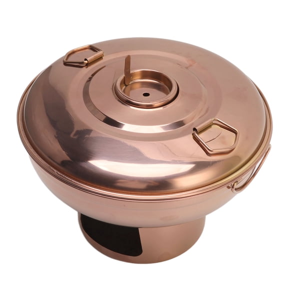 Olla caliente de carbón de acero inoxidable, estilo chino Ollas calientes de hielo seco de acero inoxidable 410 Olla caliente de carbón china Durabilidad probada en el tiempo