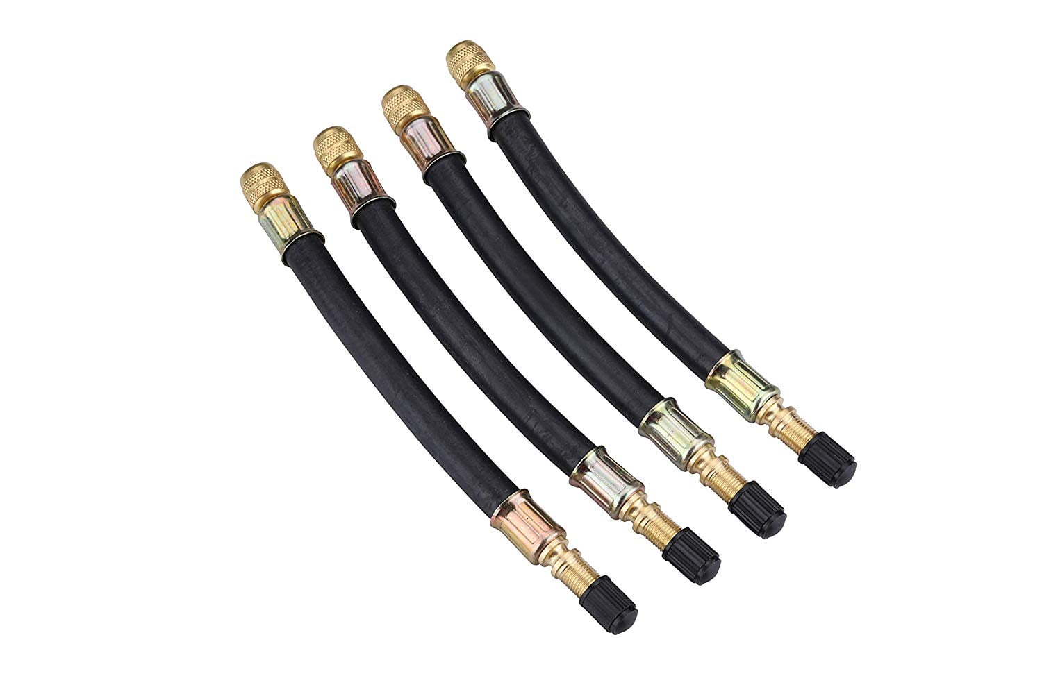 4 Pcs 160mm Flexible Extension Tire Valve Adapter for Truck Bus