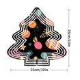 thumbnail image 3 of Vibrant Metal Hanging Christmas Tree Wind Spinner - Whimsical Design with Colorful Decorations for Garden & Yard Festivities, 3 of 7