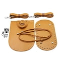 thumbnail image 1 of 7x Leather Bag Bottom Mat Cushion Pad Flap Cover Drawstring Handbag Bag Making Brown, 1 of 10