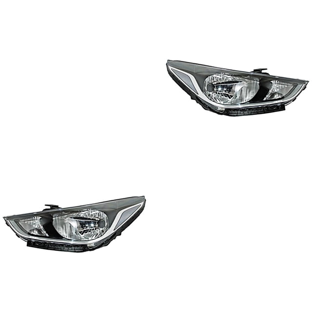 Par de Faros Accent 2018 A 2019 Hyundai TYC .