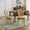 Olive Green, variant on Set of 2 French Style Solid Wood Frame Antique Painting Linen Fabric Rattan Back Dining Chair (Olive Green)