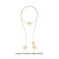 thumbnail image 4 of Collar de cadena larga con flores Yashi para mujer estilo hip hop dorado, 4 of 4