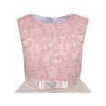 thumbnail image 4 of Flower Girls Dress Blush Belted Wedding Party Bridesmaid 12, 4 of 7