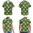 thumbnail image 3 of Jiueut Jamaica Flag Palm Tree Pattern Matchable Couple Hawaiian Men Button Down Aloha Shirt Womens Summer Dresses Sleeveless Tank Dress Casual Holiday Matching Outfit for Men Women, XS, 3 of 5