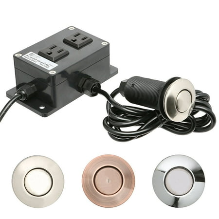 Garbage Disposal Air Switch, DUAL OUTLET Sink Top / Counter Top Waste Disposal